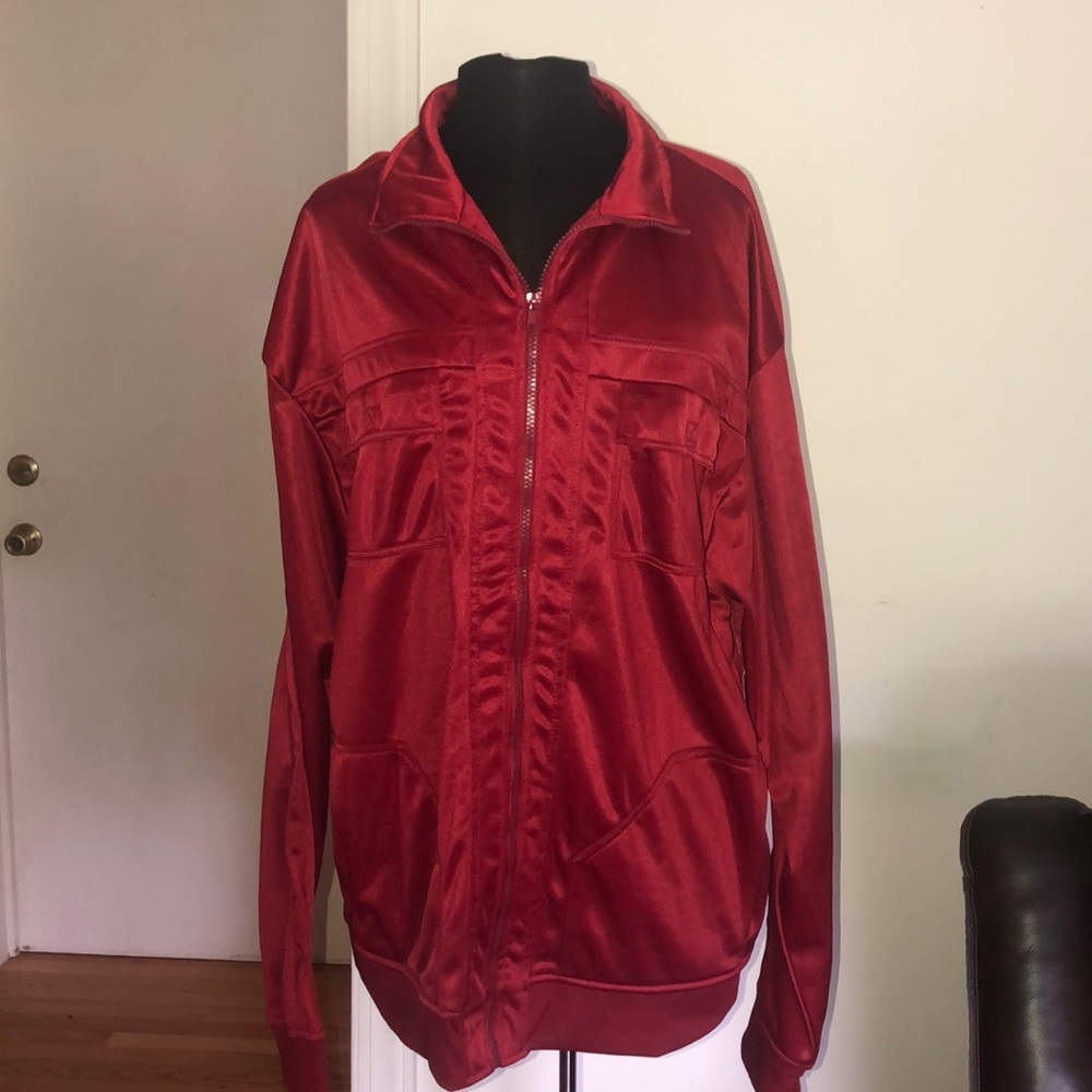 Burgundy Zip Up Jacket
